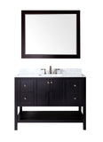 Virtu USA Winterfell 48" Single Bathroom Vanity w/ Square Sink, Mirror