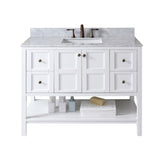 Virtu USA Winterfell 48" Single Bathroom Vanity with Marble Top and Square Sink