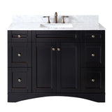 Virtu USA Elise 48" Single Bathroom Vanity with Marble Top and Square Sink