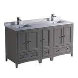 Fresca Oxford 60" Traditional Double Sink Bathroom Cabinets
