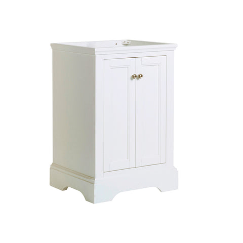 Fresca Windsor 24" Matte White Traditional Bathroom Cabinet | FCB2424WHM