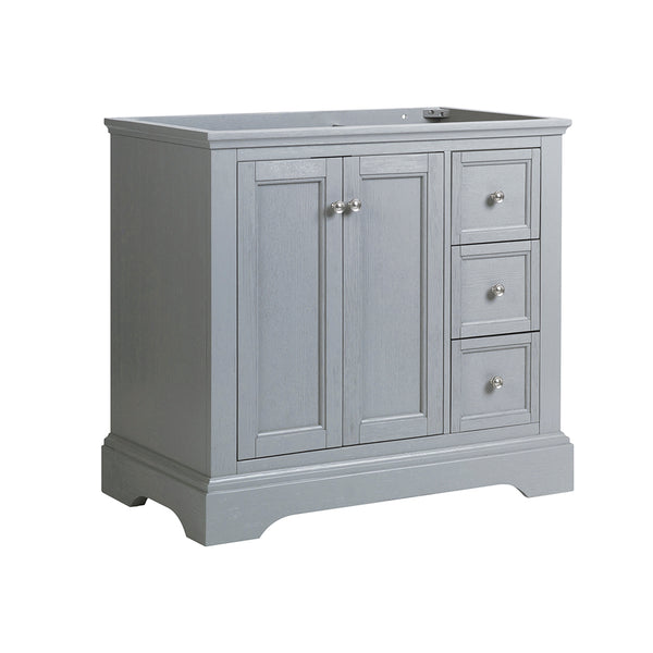 Fresca Windsor 36" Gray Textured Traditional Bathroom Cabinet | FCB2436GRV