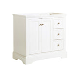 Fresca Windsor 36" Matte White Traditional Bathroom Cabinet | FCB2436WHM