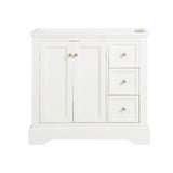 Fresca Windsor 36" Matte White Traditional Bathroom Cabinet | FCB2436WHM