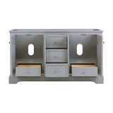 Fresca Windsor 60" Gray Textured Traditional Double Sink Bathroom Cabinet | FCB2460GRV