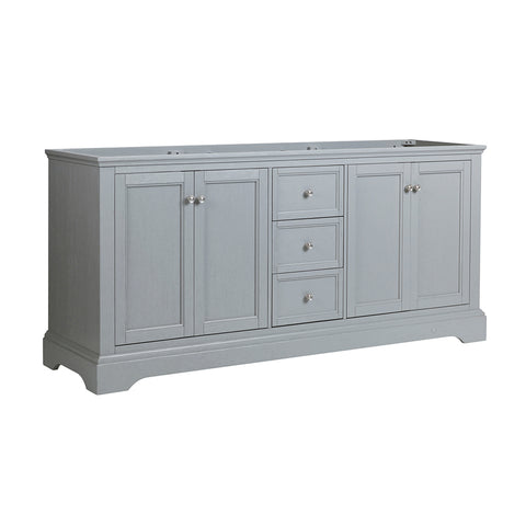 Fresca Windsor 72" Gray Textured Traditional Double Sink Bathroom Cabinet | FCB2472GRV
