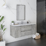 Fresca Formosa 48" Ash Modern Wall Hung Bathroom Vanity | FCB31-122412ASH-CWH-U