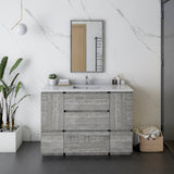 Fresca Formosa 48" Ash Modern Freestanding Bathroom Vanity | FCB31-122412ASH-FC-CWH-U