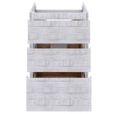 Fresca Formosa 47" Rustic White Modern Freestanding Bathroom Base Cabinet | FCB31-122412RWH-FC