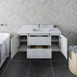 Fresca Formosa 47" Rustic White Modern Wall Hung Bathroom Base Cabinet | FCB31-122412RWH