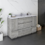Fresca Formosa 54" Ash Modern Freestanding Bathroom Vanity | FCB31-123012ASH-FC-CWH-U