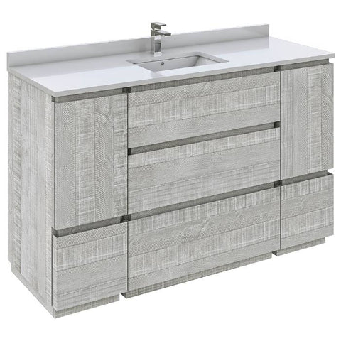 Fresca Formosa 53" Ash Modern Freestanding Bathroom Base Cabinet | FCB31-123012ASH-FC