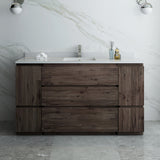 Fresca Formosa 59" Floor Standing Single Sink Modern Bathroom Cabinet | FCB31-123612ACA-FC