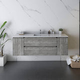 Fresca Formosa 59" Ash Modern Wall Hung Bathroom Base Cabinet | FCB31-123612ASH