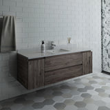 Fresca Formosa 59" Wall Hung Single Sink Modern Bathroom Cabinet | FCB31-123612ACA