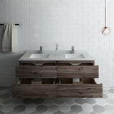 Fresca Formosa 58" Wall Hung Double Sink Modern Bathroom Cabinet | FCB31-3030ACA