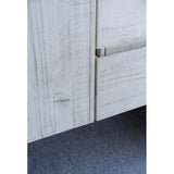 Fresca Formosa 82" Rustic White Modern Wall Hung Double Sink Bathroom Base Cabinet | FCB31-361236RWH