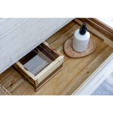 Fresca Formosa 70" Rustic White Modern Freestanding Open Bottom Double Sink Bathroom Base Cabinet | FCB31-3636RWH-FS