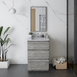 Fresca Formosa 24" Ash Modern Floor Standing Bathroom Vanity | FCB3124ASH-FC-CWH-U