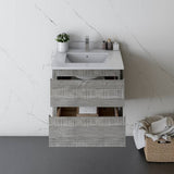 Fresca Formosa 23" Ash Modern Wall Hung Bathroom Base Cabinet | FCB3124ASH