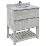 Fresca Formosa 29" Ash Modern Freestanding Open Bottom Bathroom Base Cabinet | FCB3130ASH-FS