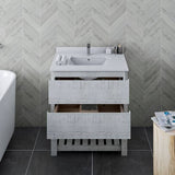 Fresca Formosa 29" Rustic White Modern Freestanding Open Bottom Bathroom Base Cabinet | FCB3130RWH-FS