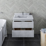 Fresca Formosa 29" Rustic White Modern Wall Hung Bathroom Base Cabinet | FCB3130RWH