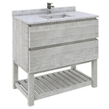 Fresca Formosa 35" Ash Modern Freestanding Open Bottom Bathroom Base Cabinet | FCB3136ASH-FS