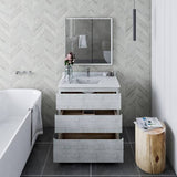 Fresca Formosa 36" Rustic White Modern Floor Standing Bathroom Vanity | FCB3136RWH-FC-CWH-U