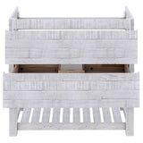 Fresca Formosa 35" Rustic White Modern Freestanding Open Bottom Bathroom Base Cabinet | FCB3136RWH-FS