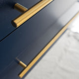 Lucera 42" Royal Blue Modern Wall Hung Vessel Sink Bathroom Cabinet | FCB6142RBL-VSL