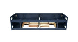 Lucera 60" Royal Blue Modern Wall Hung Double Undermount Sink Bathroom Cabinet | FCB6160RBL-UNS-D