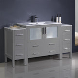 Fresca Torino 60" Gray Modern Bathroom Cabinets w/ Integrated Sink