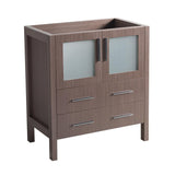 Fresca Torino 30" Gray Oak Modern Bathroom Cabinet