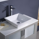 Fresca Torino 36" Gray Modern Bathroom Cabinet w/ Vessel Sink