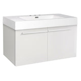 Fresca Vista 36" White Modern Bathroom Base Cabinet