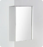 Fresca Coda 18" White Corner Medicine Cabinet w/ Mirror Door