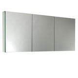 Fresca 60" Wide x 26" Tall Bathroom Medicine Cabinet w/ Mirrors