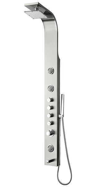 Fresca Geona Stainless Steel (Brushed Silver) Thermostatic Shower Massage Panel