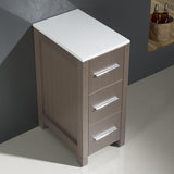 Fresca Torino 12" Gray Oak Bathroom Linen Side Cabinet