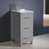 Fresca Torino 12" Gray Bathroom Linen Side Cabinet