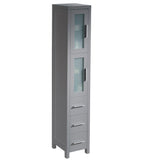 Fresca Torino 12" Gray Tall Bathroom Linen Side Cabinet