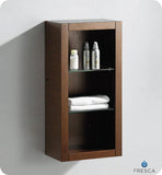 Fresca Allier Wenge Brown Bathroom Linen Side Cabinet w/ 2 Glass Shelves