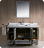 Fresca Oxford 54" Gray Traditional Bathroom Vanity