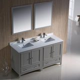 Fresca Oxford 60" Double Sink Vanity