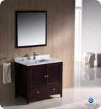 Fresca Oxford 36" Mahogany Traditional Bathroom Vanity
