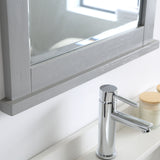 Fresca Windsor 24" Gray Textured Traditional Bathroom Vanity w/ Mirror | FVN2424GRV