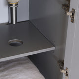 Fresca Windsor 36" Gray Textured Traditional Bathroom Vanity w/ Mirror | FVN2436GRV