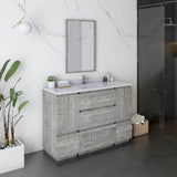 Fresca Formosa 48" Ash Modern Floor Standing Bathroom Vanity Set | FVN31-122412ASH-FC