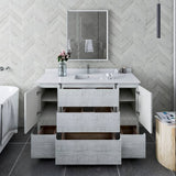 Fresca Formosa 54" Rustic White Modern Floor Standing Bathroom Vanity Set | FVN31-123012RWH-FC